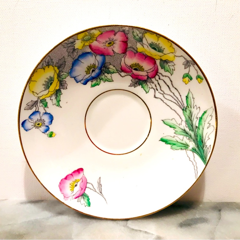 Vintage Rosina Bone China Floral Saucer England